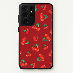 Gummy Cherries Pattern  - Clean Girl Aesthetic Phone Case for Galaxy S21 Ultra