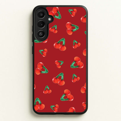 Gummy Cherries Pattern  - Clean Girl Aesthetic Phone Case for Galaxy A36