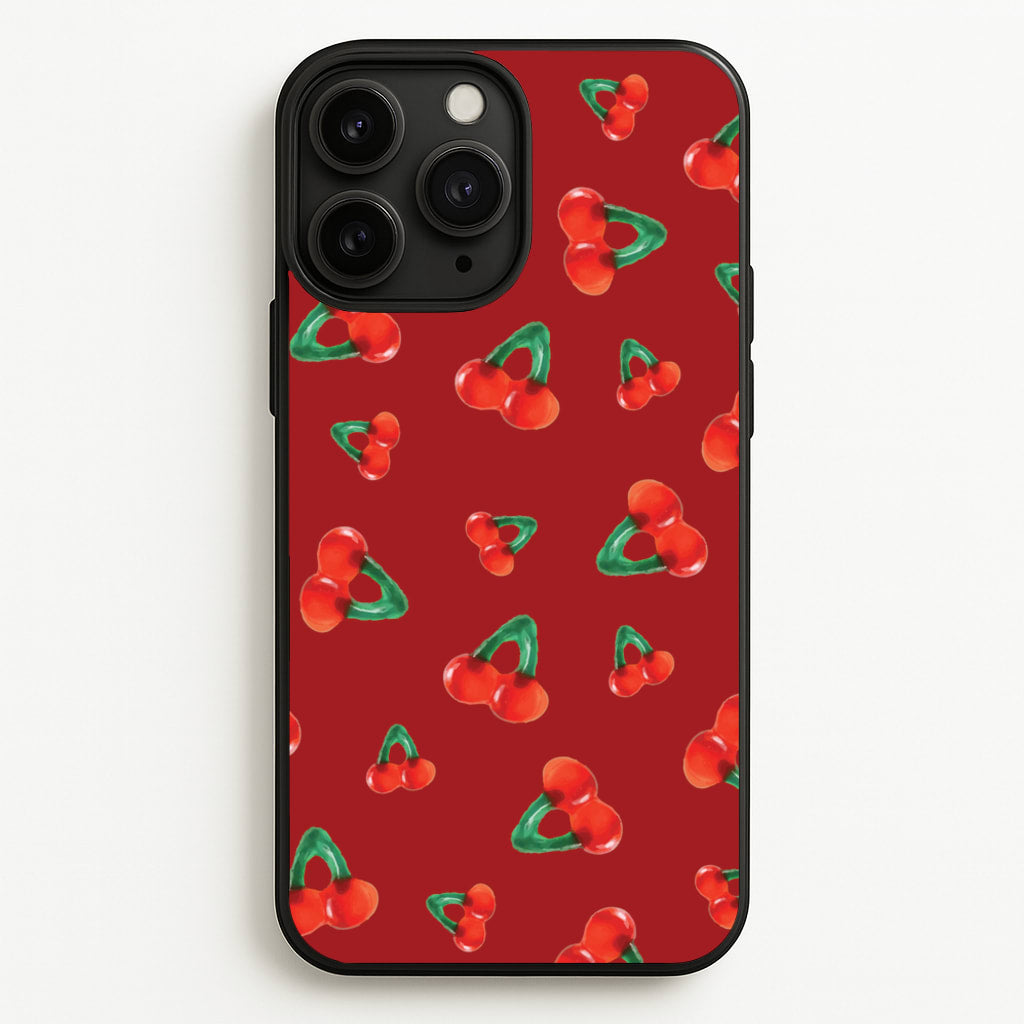 Gummy Cherries Pattern  - Clean Girl Aesthetic Phone Case for iPhone 11 Pro