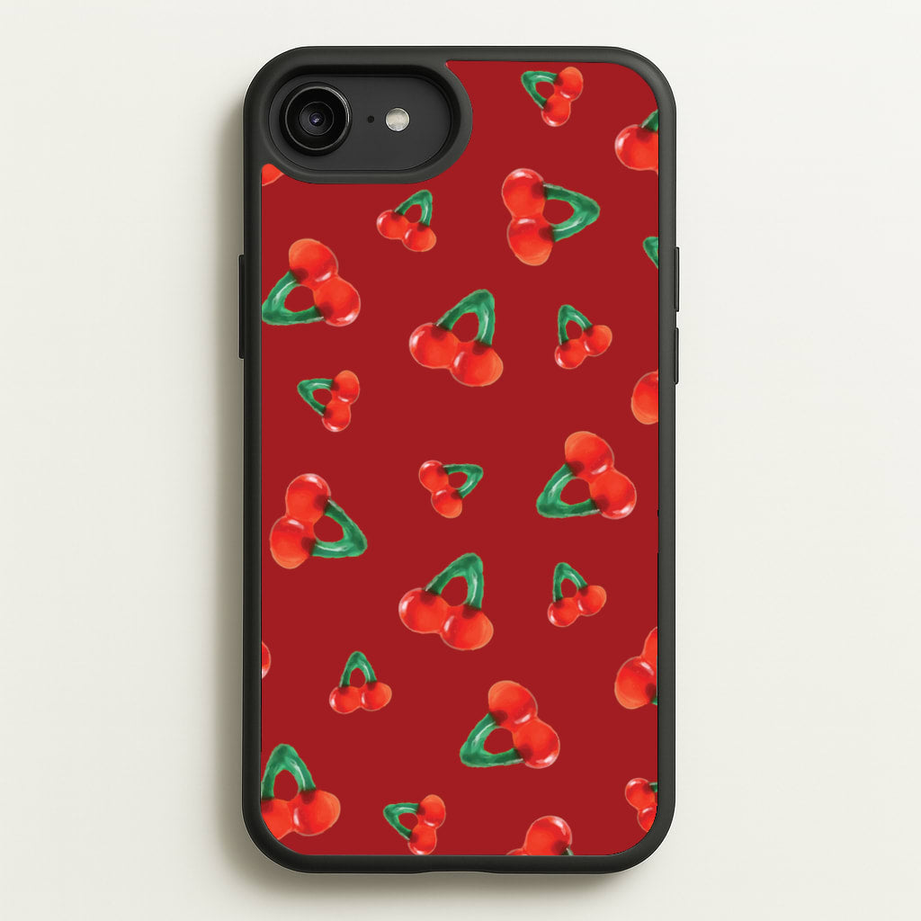 Gummy Cherries Pattern  - Clean Girl Aesthetic Phone Case for iPhone 6 Plus / 7 Plus / 8 Plus