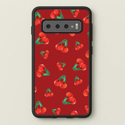 Gummy Cherries Pattern  - Clean Girl Aesthetic Phone Case for Galaxy S10
