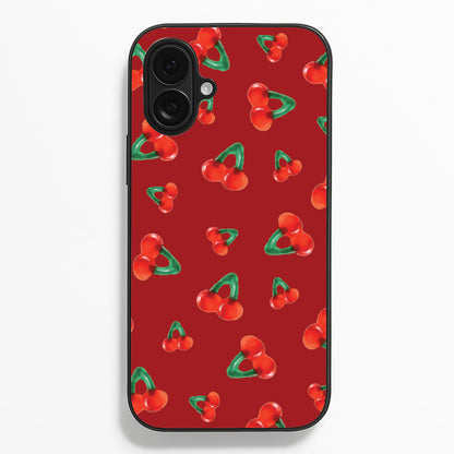 Gummy Cherries Pattern  - Clean Girl Aesthetic Phone Case for iPhone 16 Plus