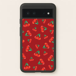 Gummy Cherries Pattern  - Clean Girl Aesthetic Phone Case for Google Pixel 6