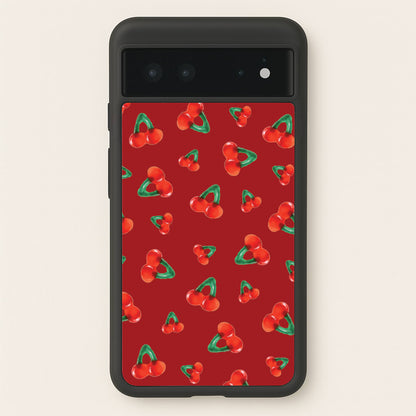 Gummy Cherries Pattern  - Clean Girl Aesthetic Phone Case for Google Pixel 6