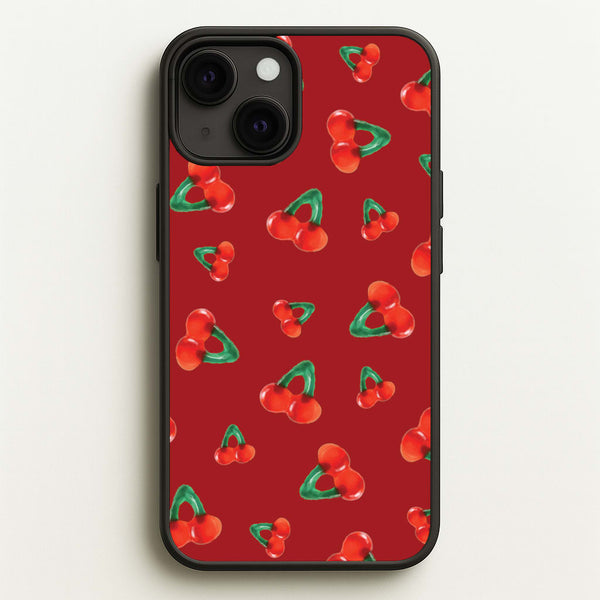 Gummy Cherries Pattern  - Clean Girl Aesthetic Phone Case for iPhone 13