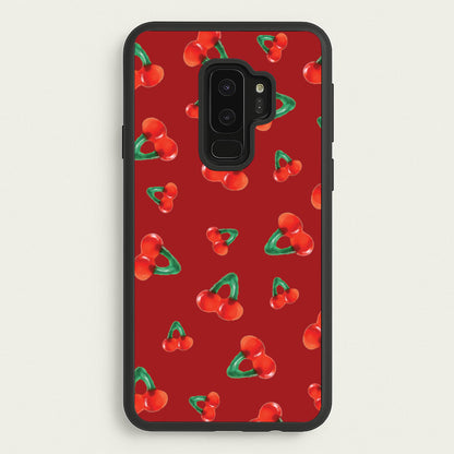 Gummy Cherries Pattern  - Clean Girl Aesthetic Phone Case for Galaxy S9 Plus