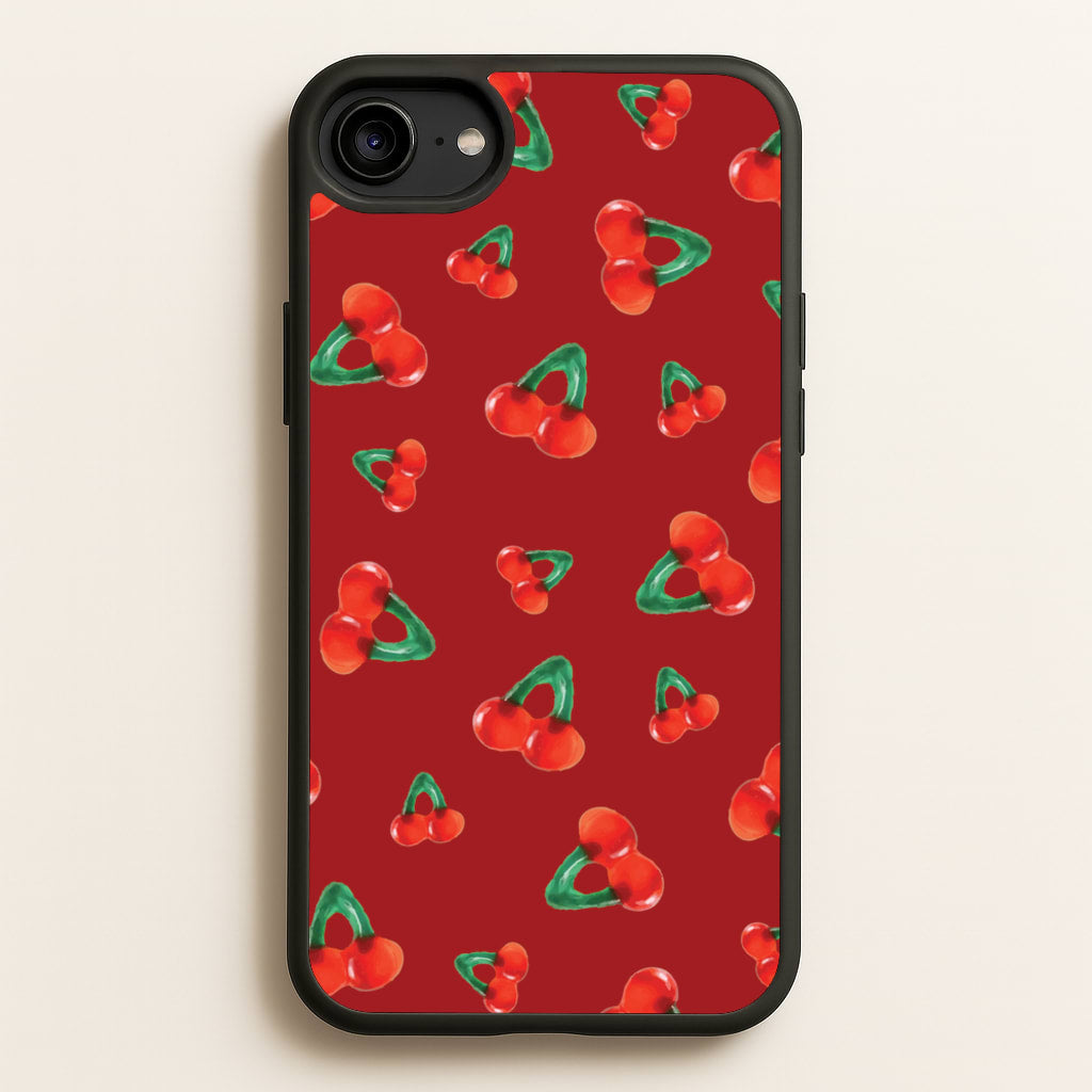 Gummy Cherries Pattern  - Clean Girl Aesthetic Phone Case for iPhone 6 / 7 / 8 / SE