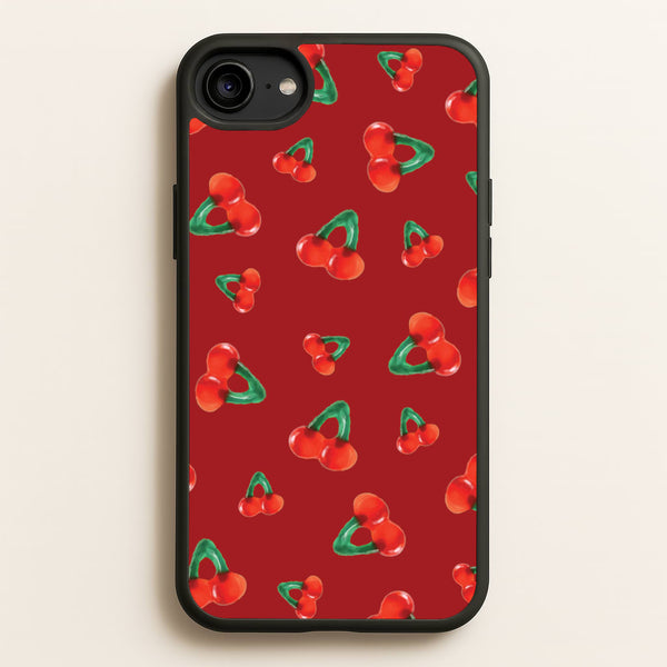 Gummy Cherries Pattern  - Clean Girl Aesthetic Phone Case for iPhone 6 / 7 / 8 / SE