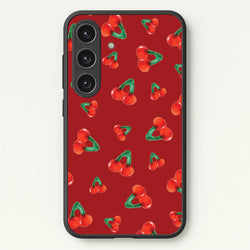 Gummy Cherries Pattern  - Clean Girl Aesthetic Phone Case for Galaxy S25 Plus