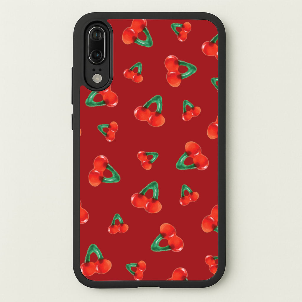 Gummy Cherries Pattern  - Clean Girl Aesthetic Phone Case for Huawei P20