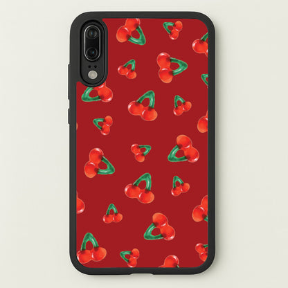 Gummy Cherries Pattern  - Clean Girl Aesthetic Phone Case for Huawei P20