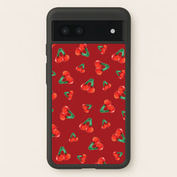 Gummy Cherries Pattern  - Clean Girl Aesthetic Phone Case for Google Pixel 6a