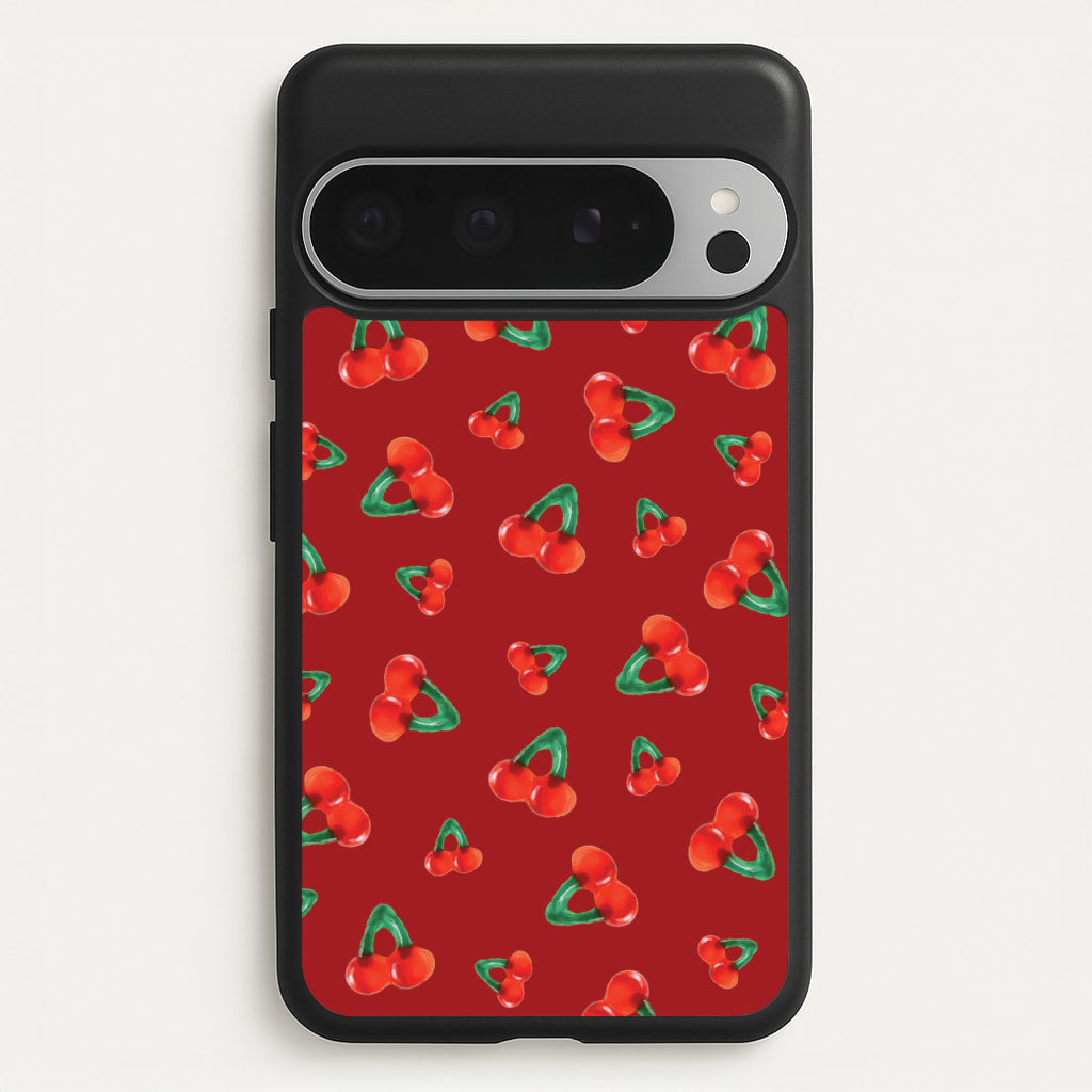 Gummy Cherries Pattern  - Clean Girl Aesthetic Phone Case for Google Pixel 9 Pro XL