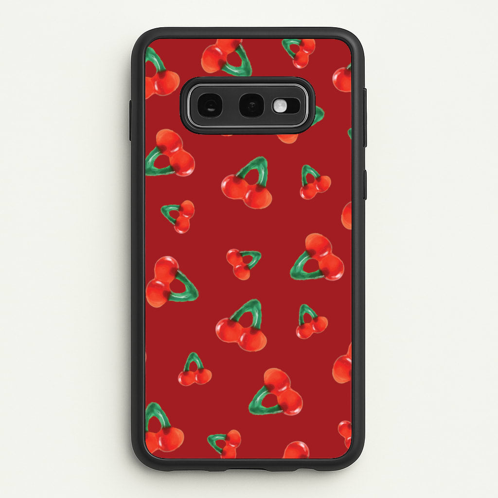 Gummy Cherries Pattern  - Clean Girl Aesthetic Phone Case for Galaxy S10e