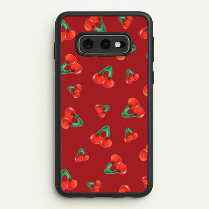 Gummy Cherries Pattern  - Clean Girl Aesthetic Phone Case for Galaxy S10e