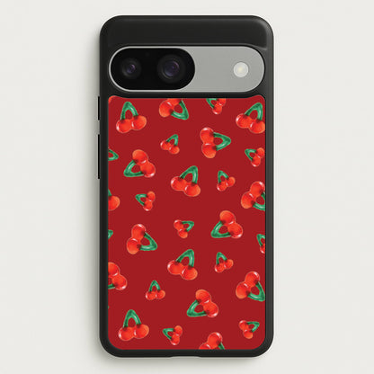 Gummy Cherries Pattern  - Clean Girl Aesthetic Phone Case for Google Pixel 9 / 9 Pro