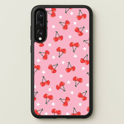 Heart Cherries And Stars Pattern  - Clean Girl Aesthetic Phone Case for Huawei P20 Pro