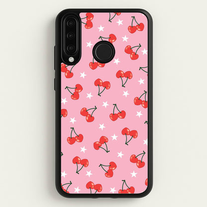 Heart Cherries And Stars Pattern  - Clean Girl Aesthetic Phone Case for Huawei P30 Lite