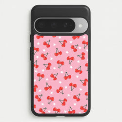 Heart Cherries And Stars Pattern Phone Case for Google Pixel 10 Pro XL
