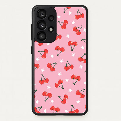 Heart Cherries And Stars Pattern  - Clean Girl Aesthetic Phone Case for Galaxy A33