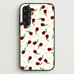 Roses And Bows Pattern  - Clean Girl Aesthetic Phone Case for Galaxy S23FE