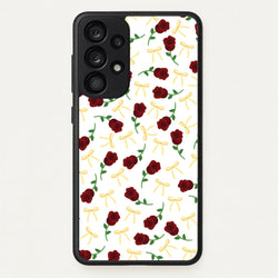 Roses And Bows Pattern  - Clean Girl Aesthetic Phone Case for Galaxy A33