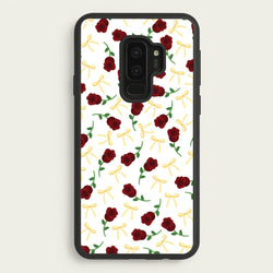 Roses And Bows Pattern  - Clean Girl Aesthetic Phone Case for Galaxy S9 Plus