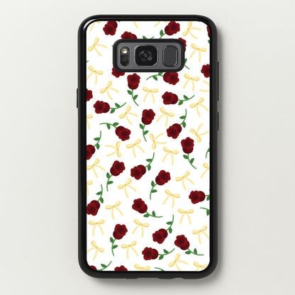 Roses And Bows Pattern  - Clean Girl Aesthetic Phone Case for Galaxy S8 Plus