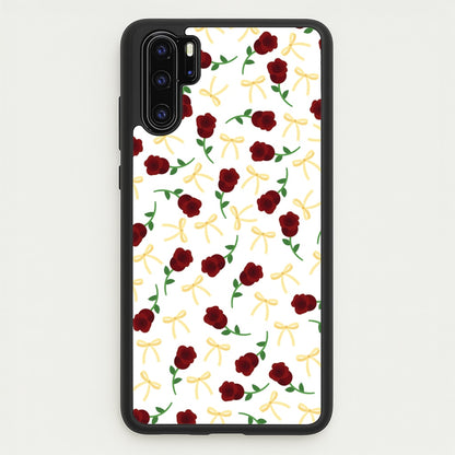 Roses And Bows Pattern  - Clean Girl Aesthetic Phone Case for Huawei P30 Pro