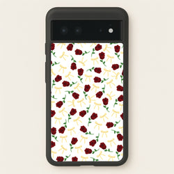 Roses And Bows Pattern  - Clean Girl Aesthetic Phone Case for Google Pixel 6