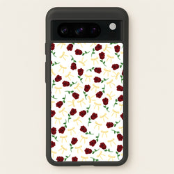Roses And Bows Pattern  - Clean Girl Aesthetic Phone Case for Google Pixel 8 Pro