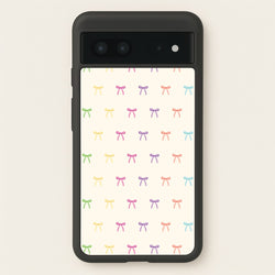 Pastel Ribbons Pattern  - Clean Girl Aesthetic Phone Case for Google Pixel 7