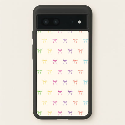 Pastel Ribbons Pattern  - Clean Girl Aesthetic Phone Case for Google Pixel 7