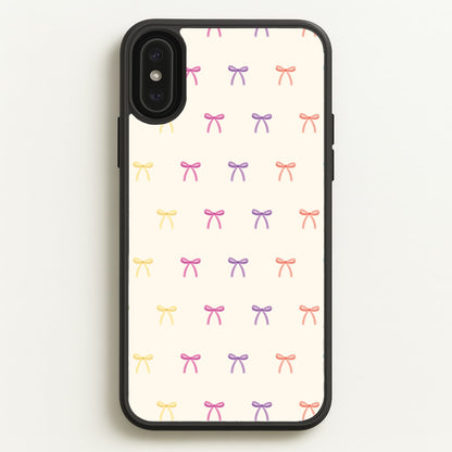 Pastel Ribbons Pattern  - Clean Girl Aesthetic Phone Case for iPhone XS Max