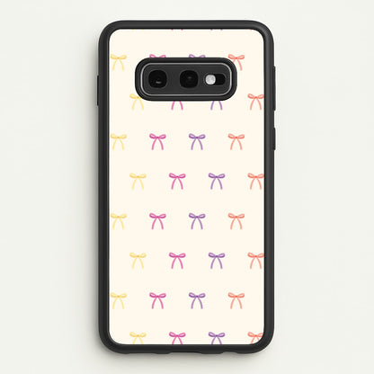 Pastel Ribbons Pattern  - Clean Girl Aesthetic Phone Case for Galaxy S10e