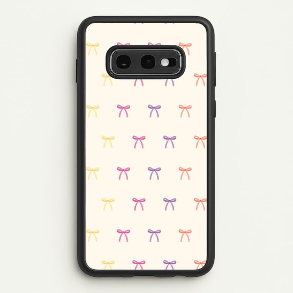 Pastel Ribbons Pattern  - Clean Girl Aesthetic Phone Case for Galaxy S10e
