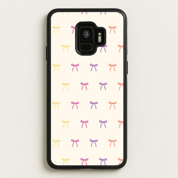 Pastel Ribbons Pattern  - Clean Girl Aesthetic Phone Case for Galaxy S9