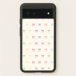 Pastel Ribbons Pattern  - Clean Girl Aesthetic Phone Case for Google Pixel 6