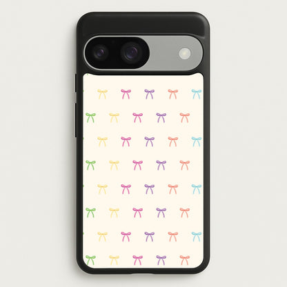 Pastel Ribbons Pattern  - Clean Girl Aesthetic Phone Case for Google Pixel 9 / 9 Pro