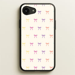 Pastel Ribbons Pattern  - Clean Girl Aesthetic Phone Case for iPhone 16e