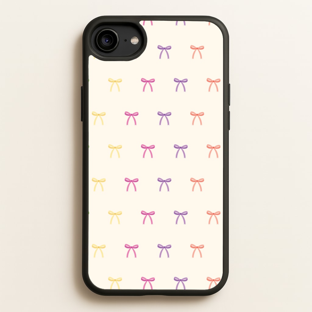 Pastel Ribbons Pattern  - Clean Girl Aesthetic Phone Case for iPhone 6 / 7 / 8 / SE