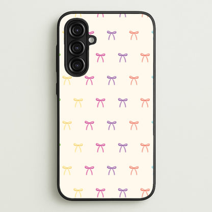 Pastel Ribbons Pattern  - Clean Girl Aesthetic Phone Case for Galaxy A16