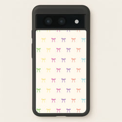 Pastel Ribbons Pattern  - Clean Girl Aesthetic Phone Case for Google Pixel 8a