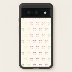 Pastel Ribbons Pattern  - Clean Girl Aesthetic Phone Case for Google Pixel 8