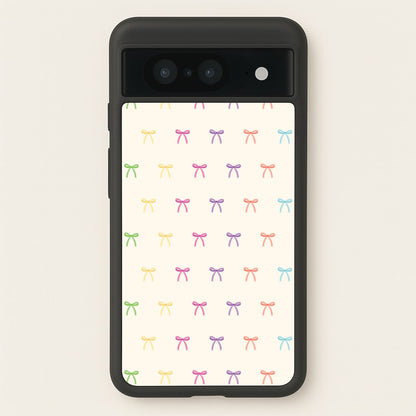 Pastel Ribbons Pattern  - Clean Girl Aesthetic Phone Case for Google Pixel 8