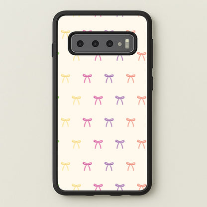 Pastel Ribbons Pattern  - Clean Girl Aesthetic Phone Case for Galaxy S10