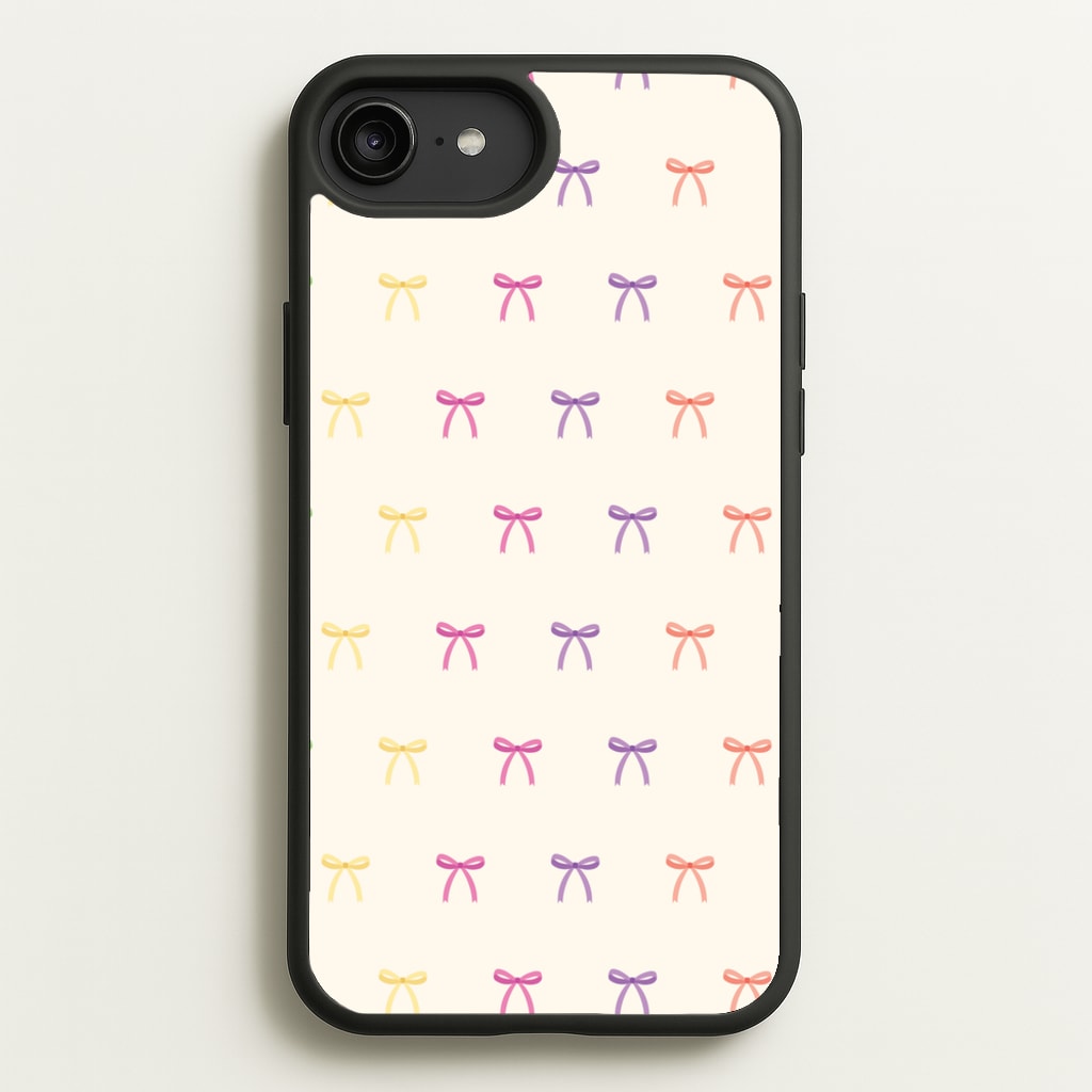 Pastel Ribbons Pattern  - Clean Girl Aesthetic Phone Case for iPhone 6 Plus / 7 Plus / 8 Plus