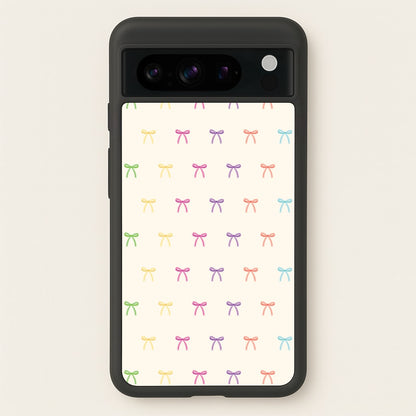 Pastel Ribbons Pattern  - Clean Girl Aesthetic Phone Case for Google Pixel 8 Pro