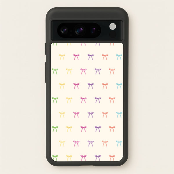 Pastel Ribbons Pattern  - Clean Girl Aesthetic Phone Case for Google Pixel 8 Pro