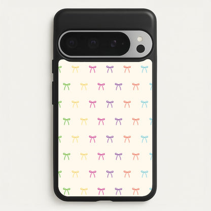 Pastel Ribbons Pattern  - Clean Girl Aesthetic Phone Case for Google Pixel 9 Pro XL